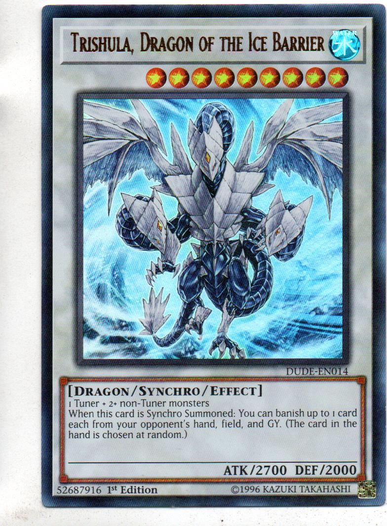Trishula, Dragon of the Ice Barrier carta yugi DUDE-EN014 Ultra Rare