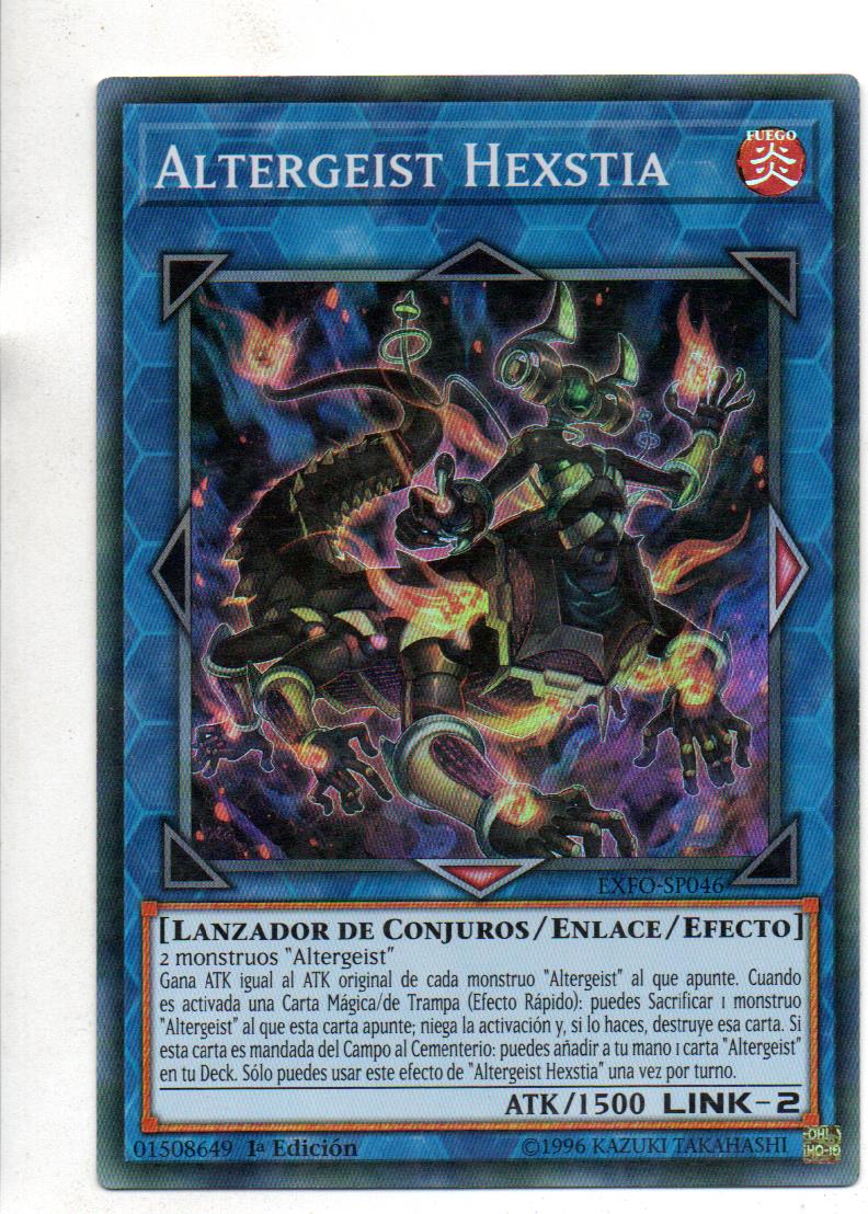Altergeist Hexstia (Español) carta yugi EXFO-SP046 Super Rare