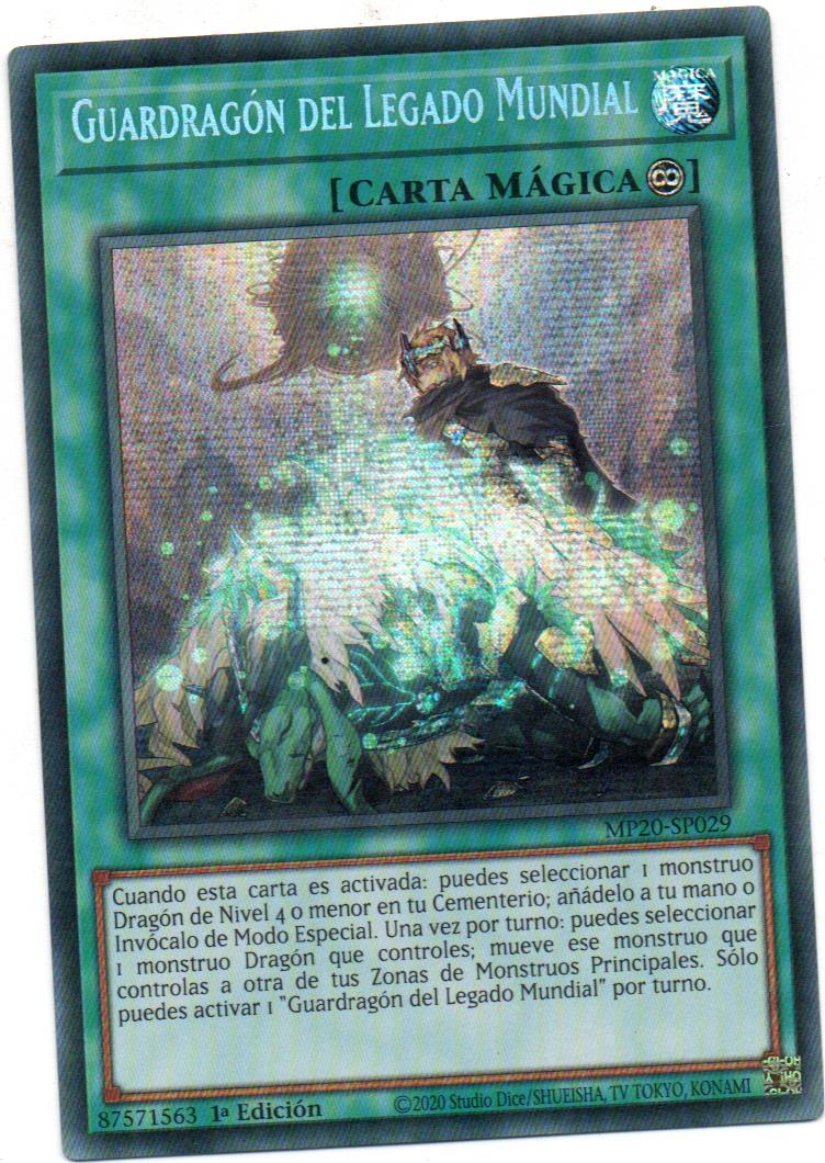 World Legacy Guardragon (Español) carta yugi MP20-SP029 Prismatic Secret Rare