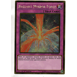Radiant Mirror Force Carta Yugi PGL3-EN093 Gold Rare Carta Yugi  