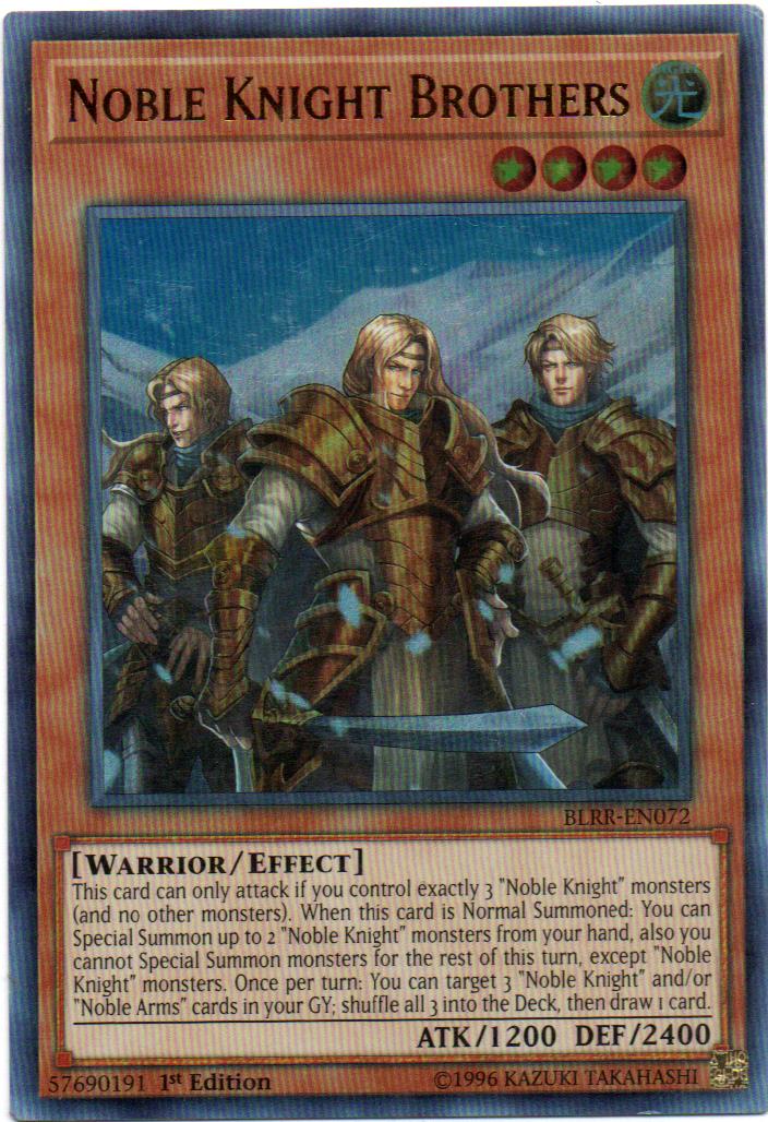 Noble Knight Brothers carta yugi BLRR-EN072 Ultra Rare