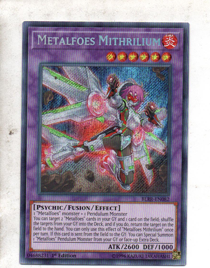 Metalfoes Mithrilium carta yugi BLRR-EN082 Secret Rare