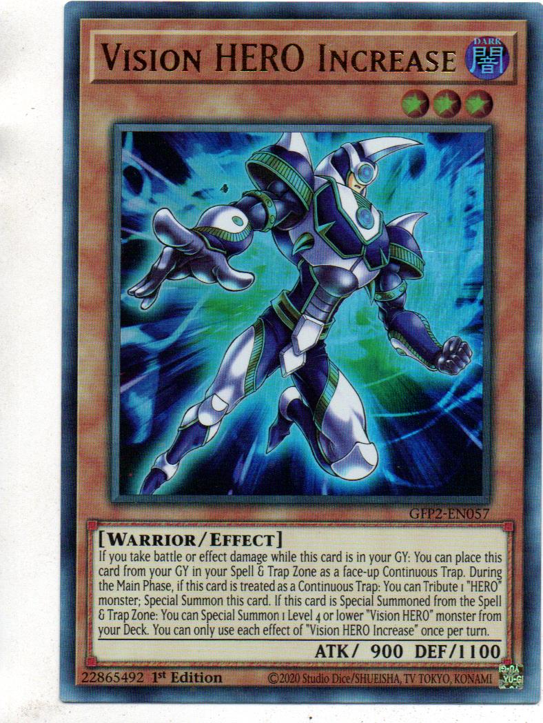 Vision HERO Increase carta yugi GFP2-EN057 Ultra Rare