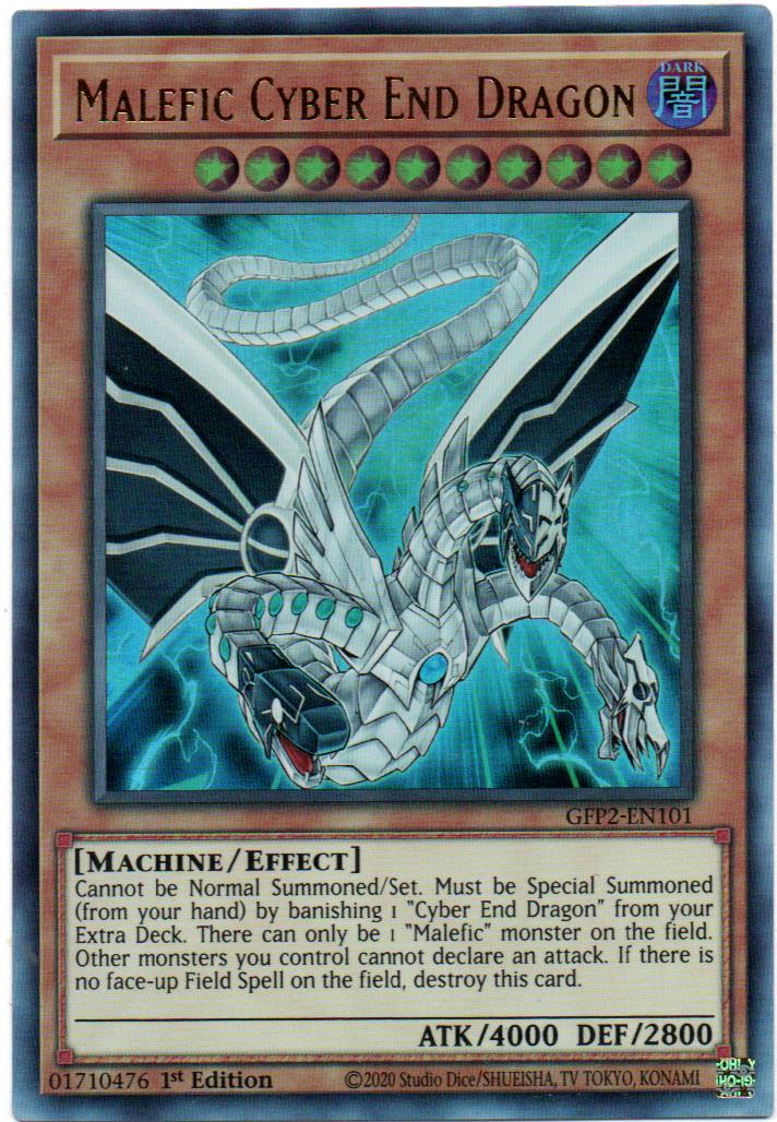 Malefic Cyber End Dragon carta yugi GFP2-EN101 Ultra Rare