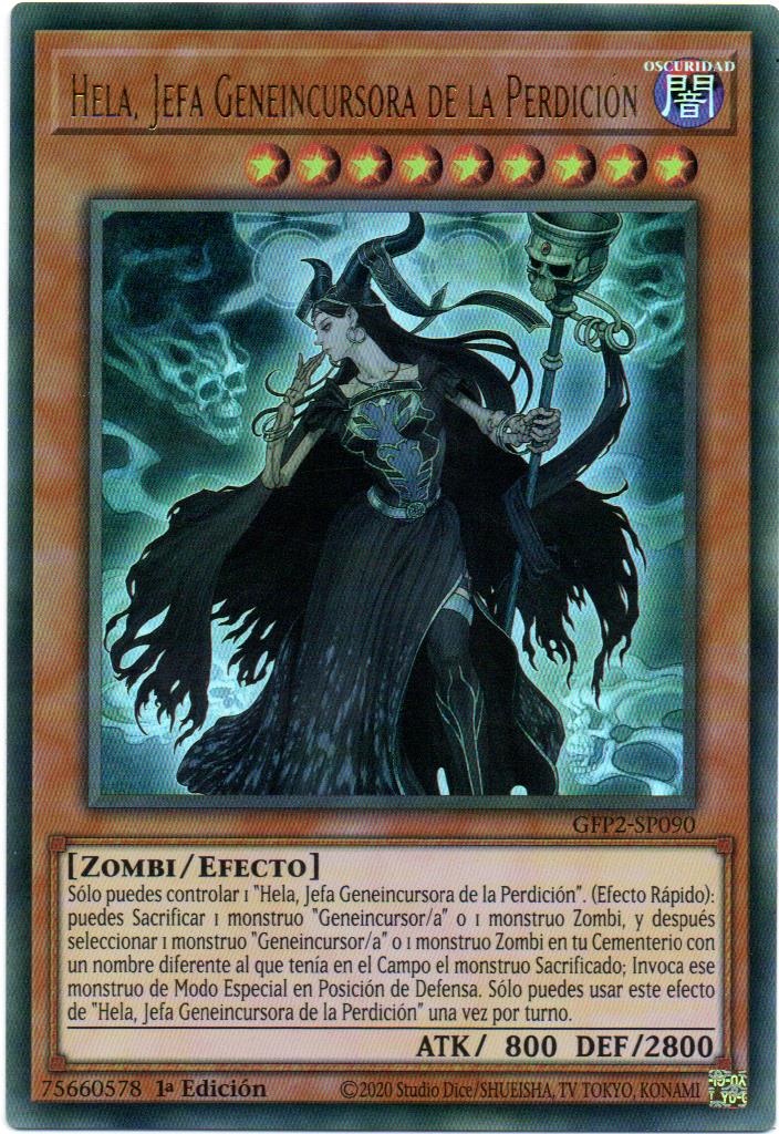 Hela, Generaider Boss of Doom carta yugi Español GFP2-SP090 Ultra Rare