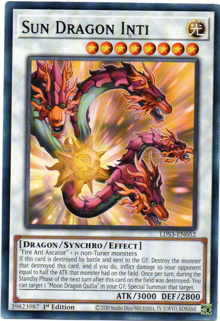 x3 Sun Dragon Inti carta yugi LDS3-EN052 Common