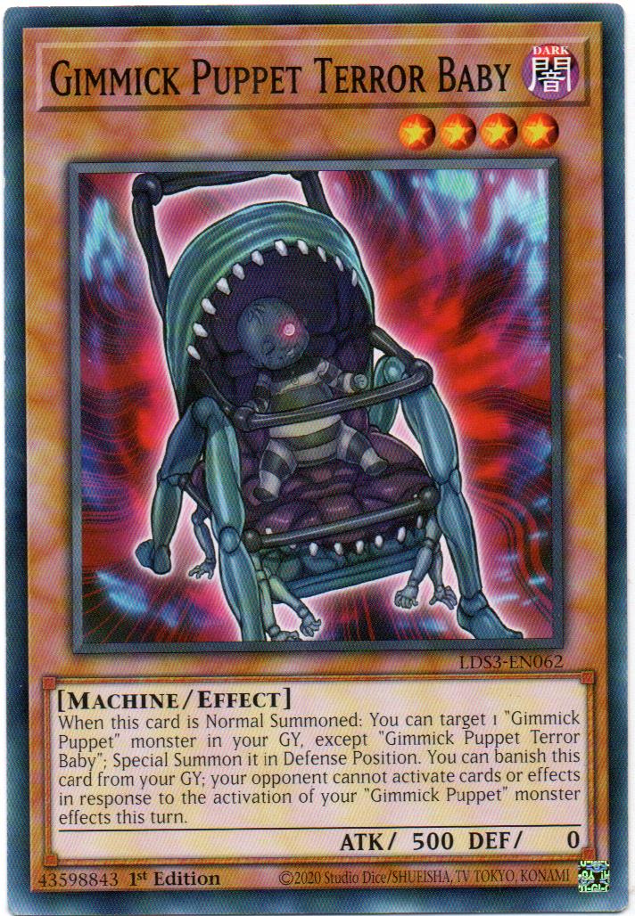 x3 Gimmick Puppet Terror Baby carta yugi LDS3-EN062 Common