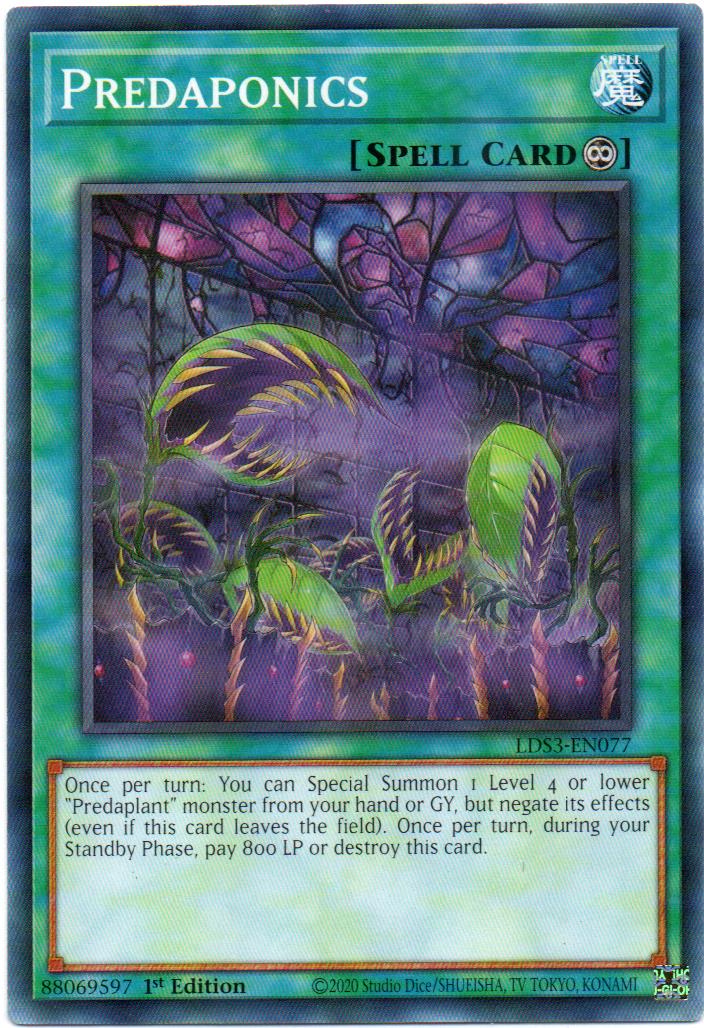 x3 Predaponics carta yugi LDS3-EN077 Common