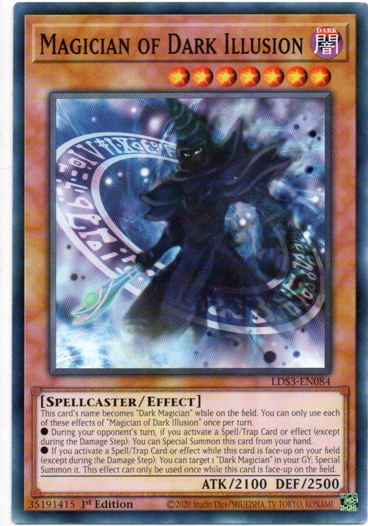 Magician of Dark Illusion carta yugi LDS3-EN084 Common