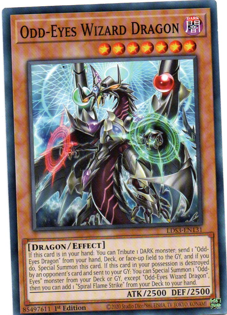 Odd-Eyes Wizard Dragon carta yugi LDS3-EN131 Common