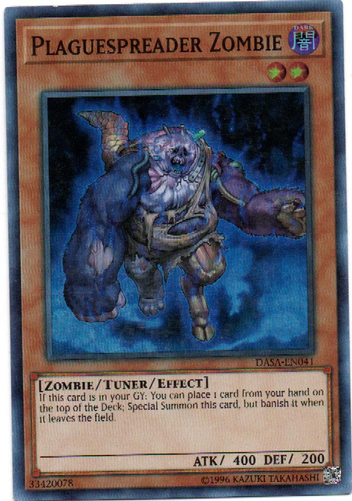 Plaguespreader Zombie carta yugi DASA-EN041 Super Rare