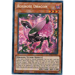 Roxrose Dragon Carta Yugi de Rareza Prismatic Secret Rare De la edicion MP22-EN060