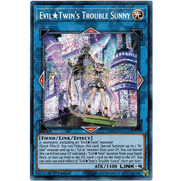Evil?Twin's Trouble Sunny Carta Yugi de Rareza Prismatic Secret Rare De la edicion MP22-EN216