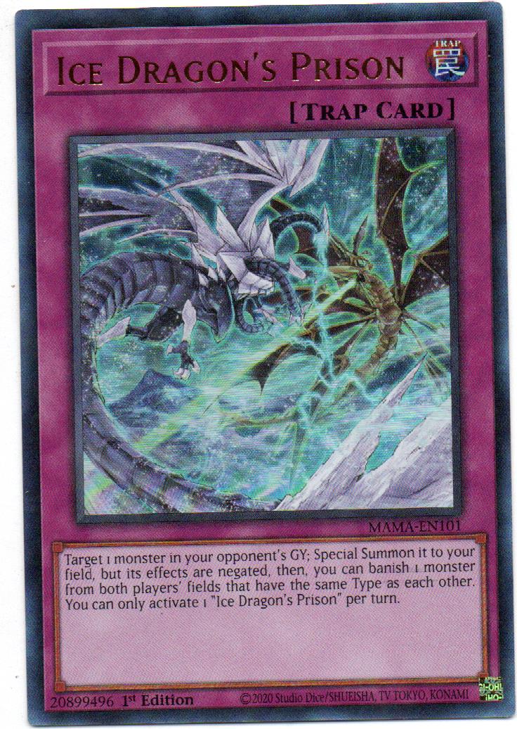 Ice Dragon's Prison MAMA-EN101 Carta Yugi De rareza Ultra Rare