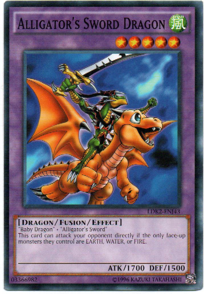 Alligators Sword Dragon LDK2-ENJ43 Carta Yugi De Rareza Common