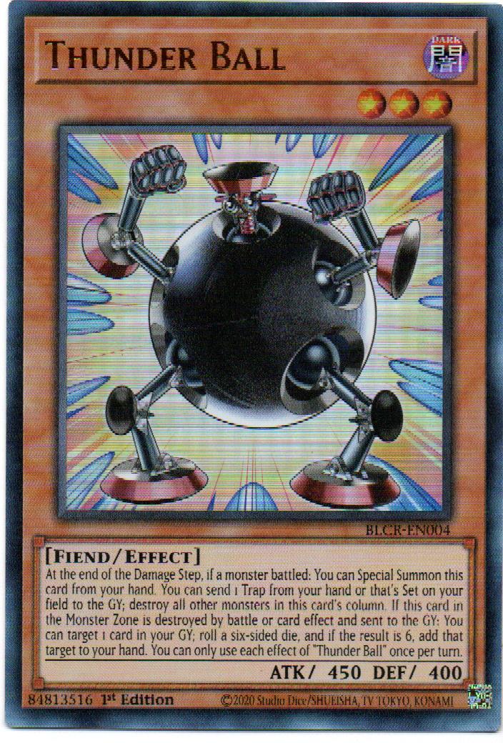 Thunder Ball BLCR-EN004 Carta Yugi De Rareza Ultra Rare