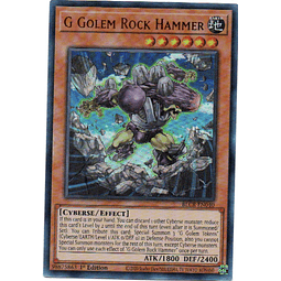 G Golem Rock Hammer BLCR-EN040 Carta Yugi De Rareza Ultra Rare