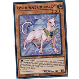 Crystal Beast Amethyst Cat BLCR-EN048 Carta Yugi De Rareza Ultra Rare