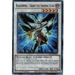 Blackwing - Gram the Shining Star BLCR-EN063 Carta Yugi De Rareza Ultra Rare
