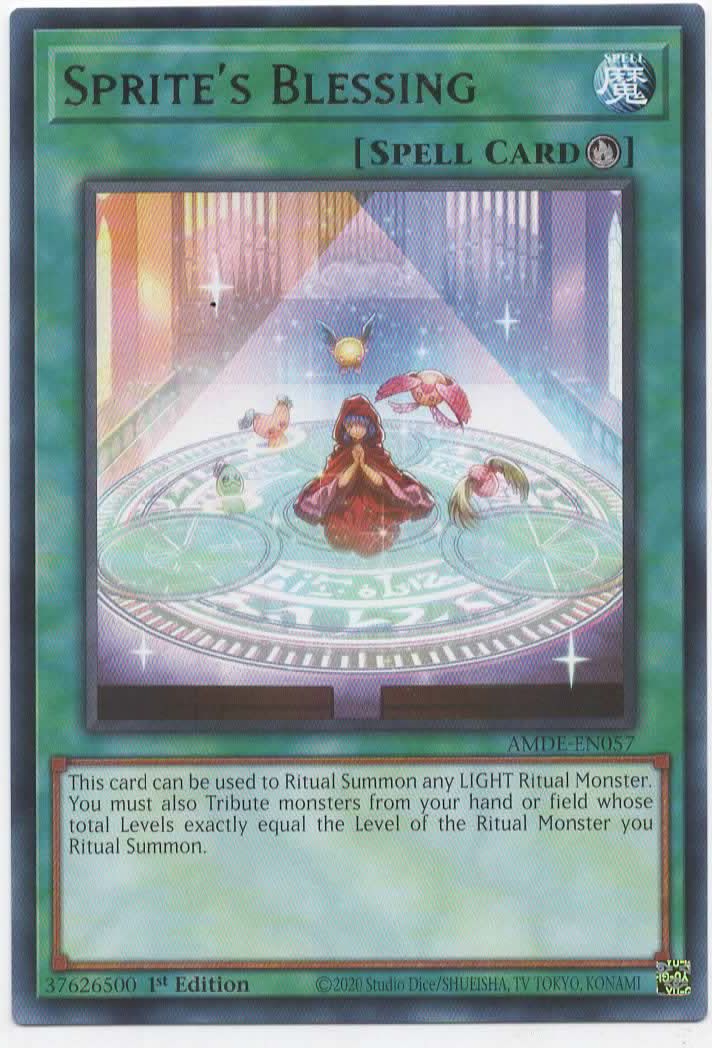 Sprite's Blessing carta yugi AMDE-EN057 Rare