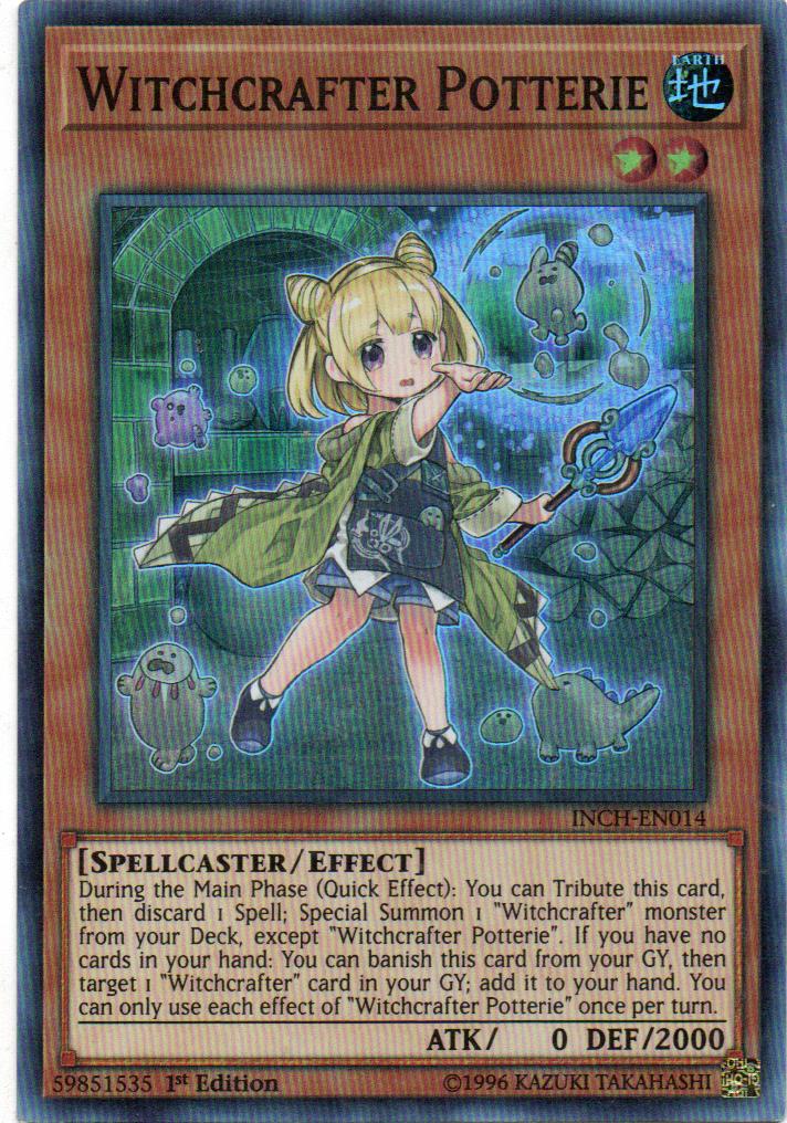 Witchcrafter Potterie carta yugi INCH-EN014 Super Rara