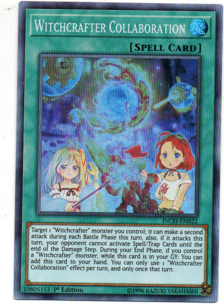 Witchcrafter Collaboration carta yugi INCH-EN022 Super Rara
