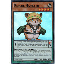 Rescue Hamster carta yugi NECH-EN039 Super Rare