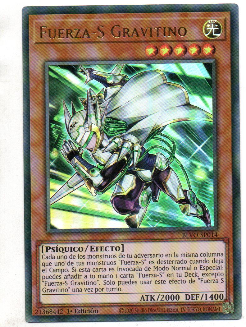 Fuerza-S Gravitino carta yugi BLVO-SP014 Ultra Rare
