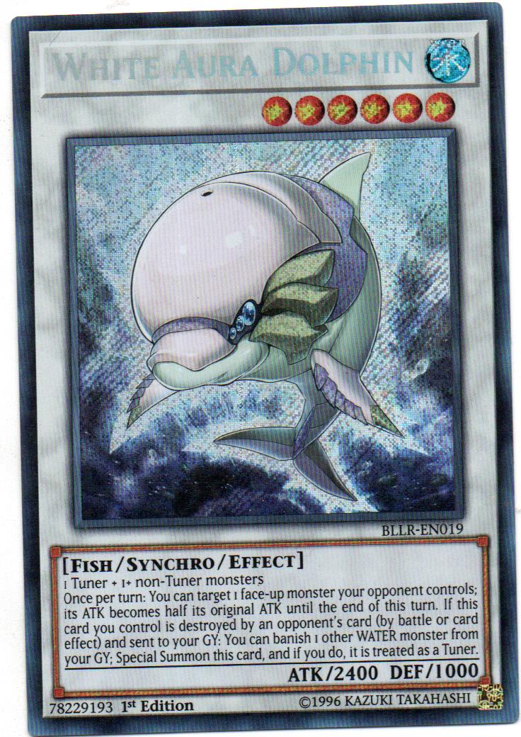 White Aura Dolphin carta yugi BLLR-EN019 Secret Rare