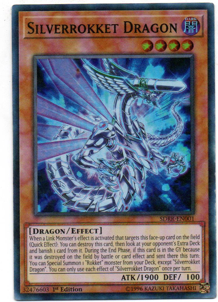 Silverrokket Dragon carta yugi SDRR-EN001 Super Rare