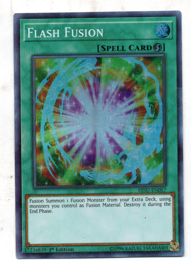 Flash Fusion carta yugi HISU-EN057 Super Rare