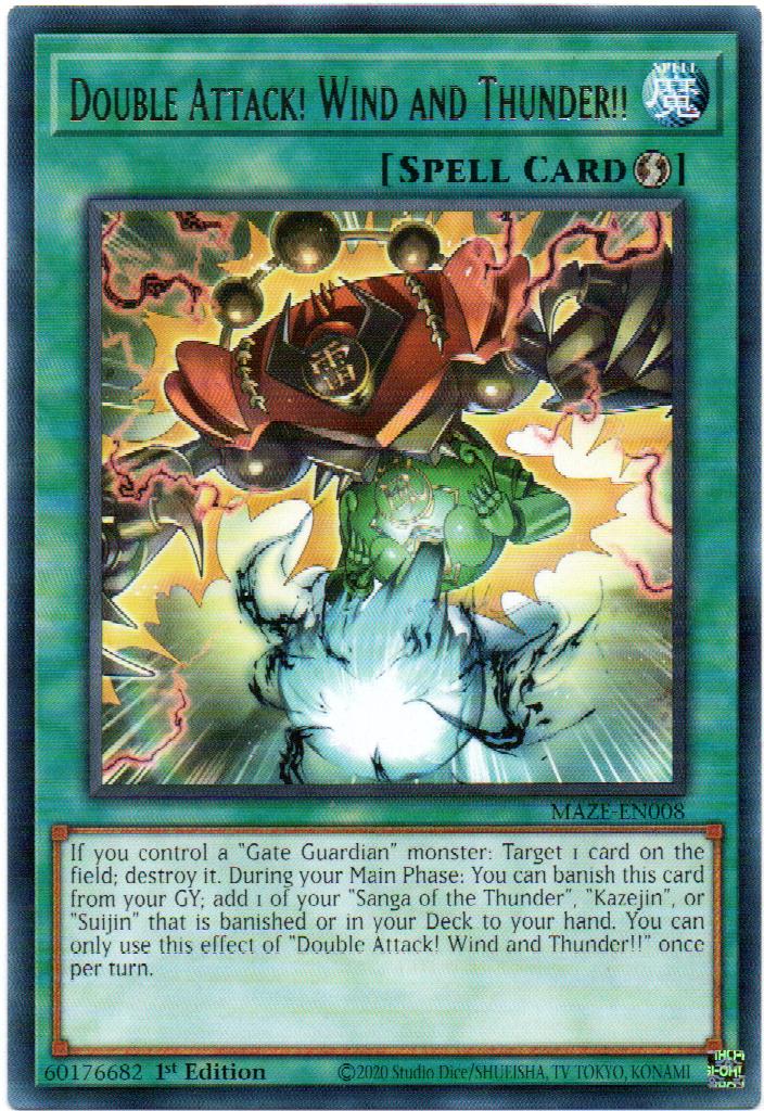 Double Attack! Wind and Thunder!! carta yugi MAZE-EN008 Rare