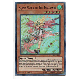 Majesty Maiden, The True Dracocaster cartas yugi FIGA-EN052 Super Rare