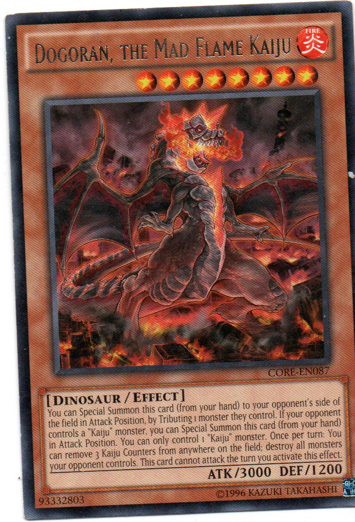 Dogoran, The Mad Flame Kaiju cartas yugi CORE-EN087 Rare