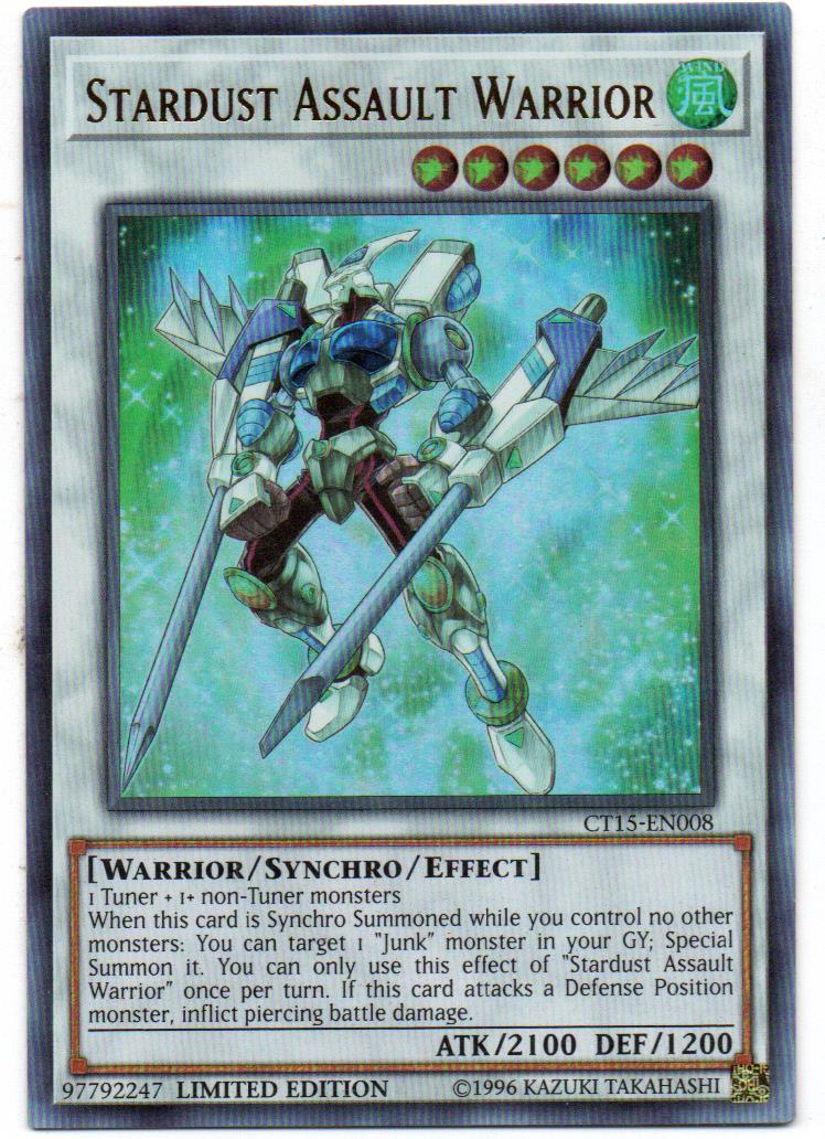 Stardust Assault Warrior carta suelta CT15-EN008 Ultra Rare