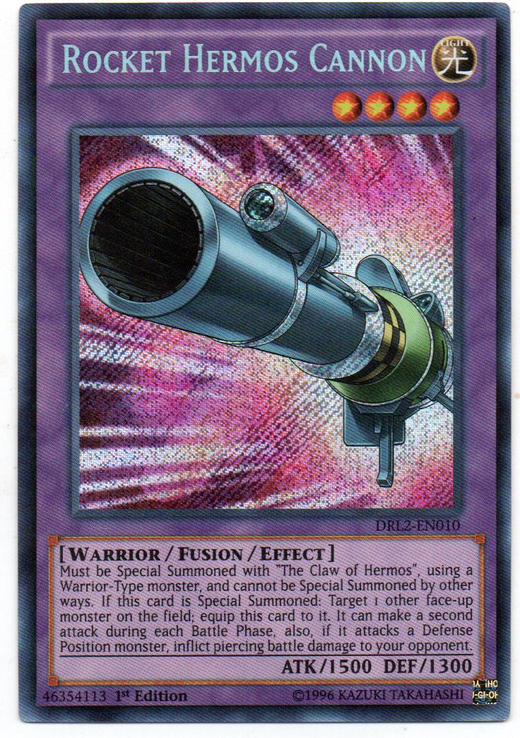 Rocket Hermos Cannon carta suelta DRL2-EN010 Secret Rare