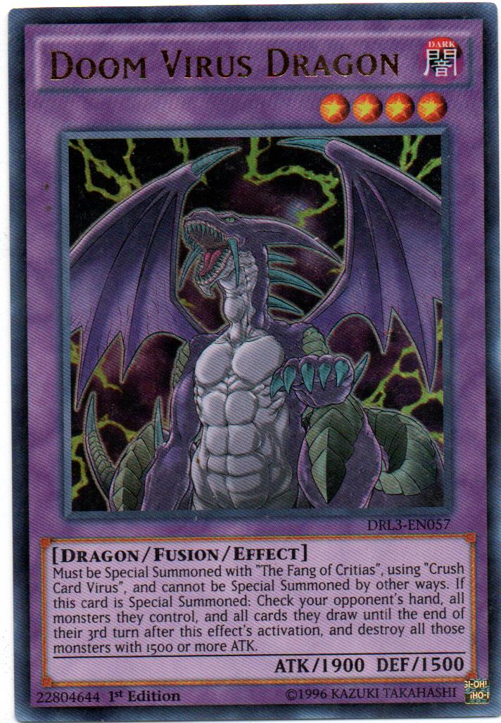 Doom Virus Dragon carta suelta DRL3-EN057 Ultra Rare