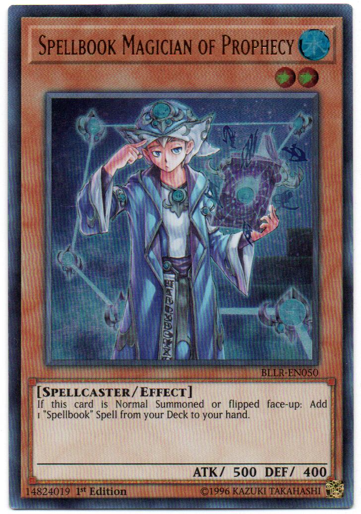 Spellbook magician of prophecy carta yugi BLLR-EN050 Ultra rara