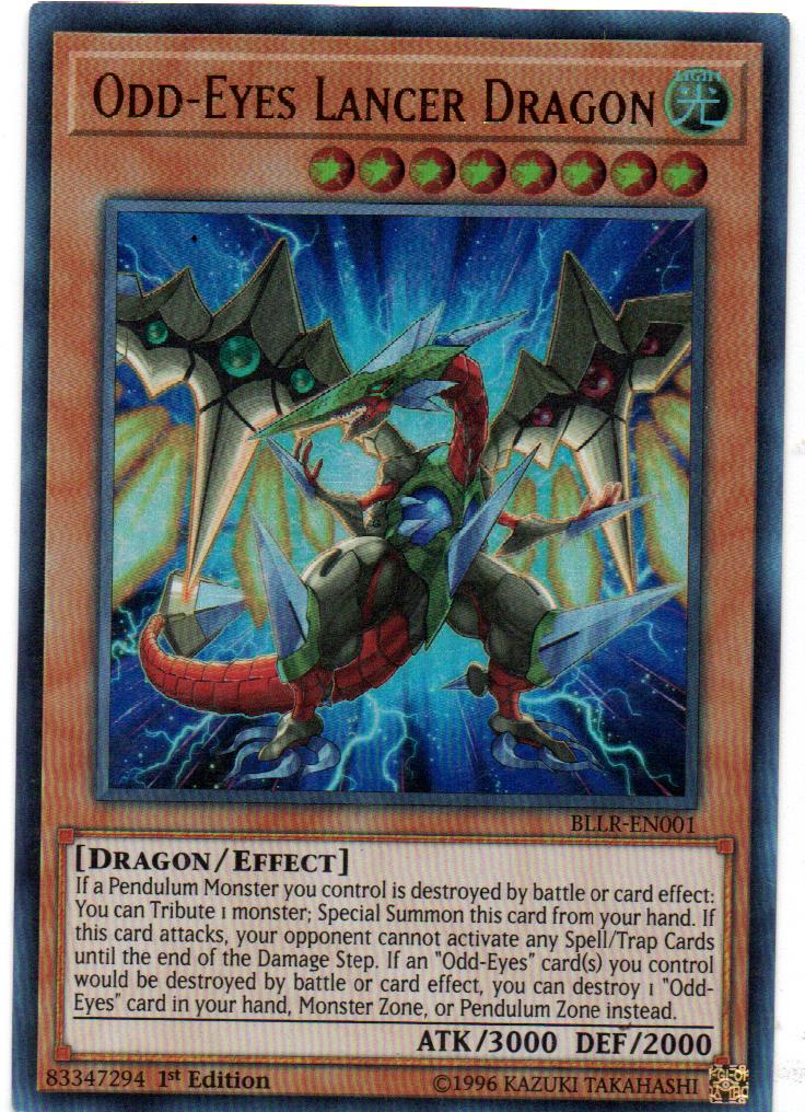 Odd-eyes lancer dragon carta yugi BLLR-EN001 Ultra