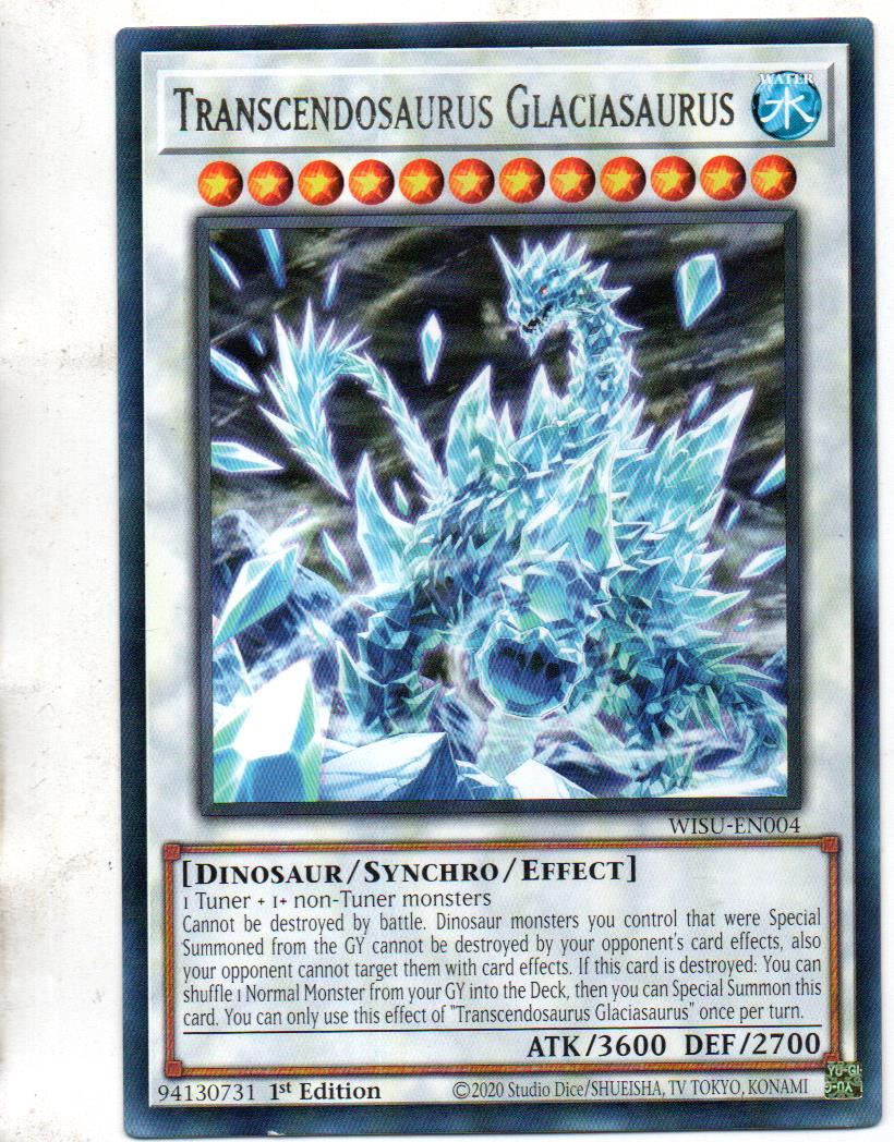 Transcendosaurus Glaciasaurus carta yugi WISU-EN004 Rare