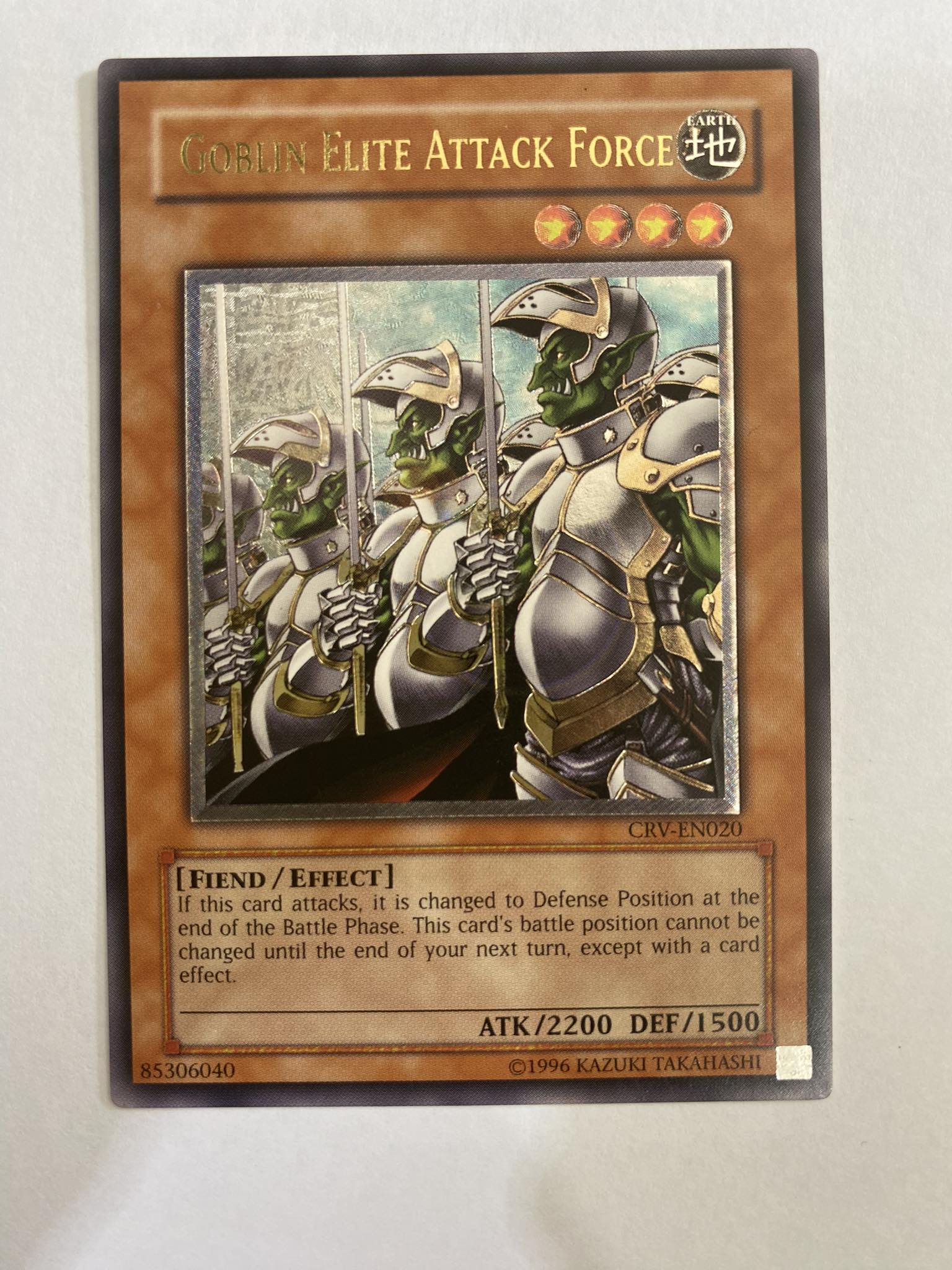 Goblin Elite Attack Force Carta Yugi CRV-EN020 Ultimate Rare