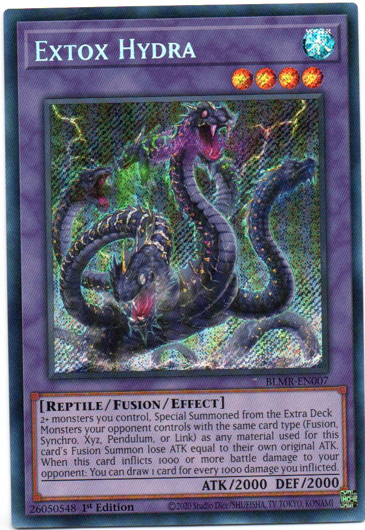 Extox Hydra carta yugi BLMR-EN007 Secret Rare