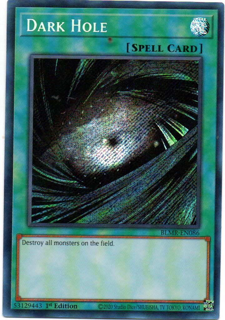Dark Hole carta yugi BLMR-EN086 Secret Rare