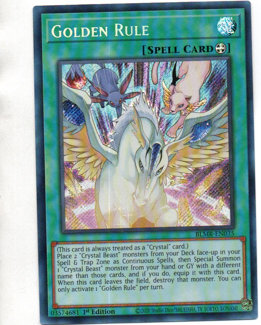 Golden Rule carta yugi BLMR-EN035 Secret Rare