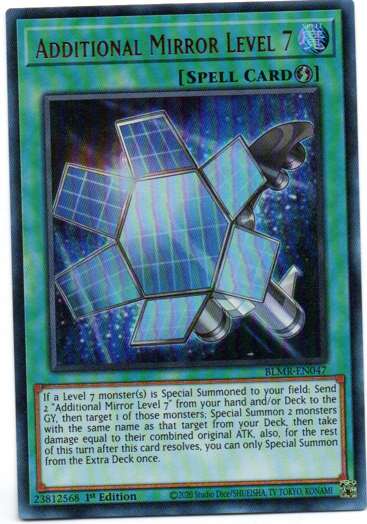 Additional Mirror Level 7 carta yugi BLMR-EN047 Ultra Rare