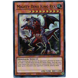Mighty Dino King Rex carta de yugi DUNE-EN008 Super Rare