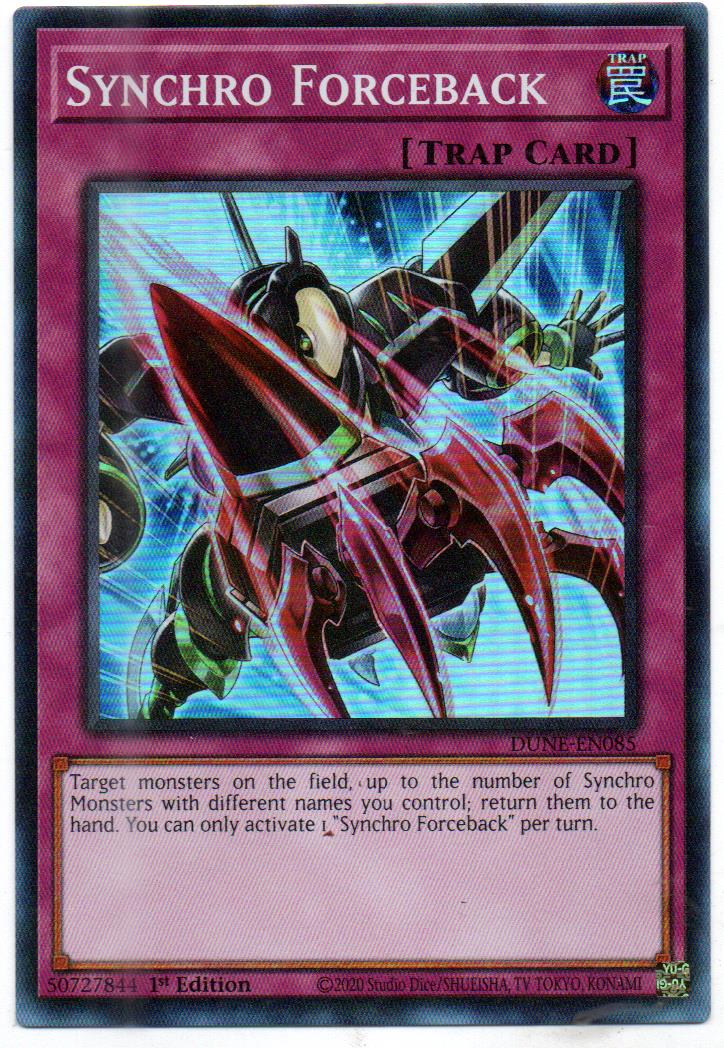 Synchro Forceback carta de yugi DUNE-EN085 Super Rare