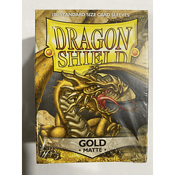 Mica Dragon Shield Standard Matte Gold 100ct