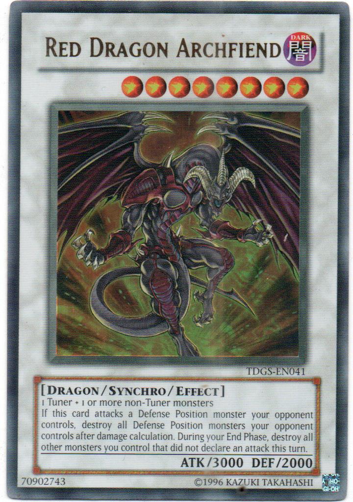 Red Dragon Archfiend carta yugi TDGS-EN041 Ultra Rare