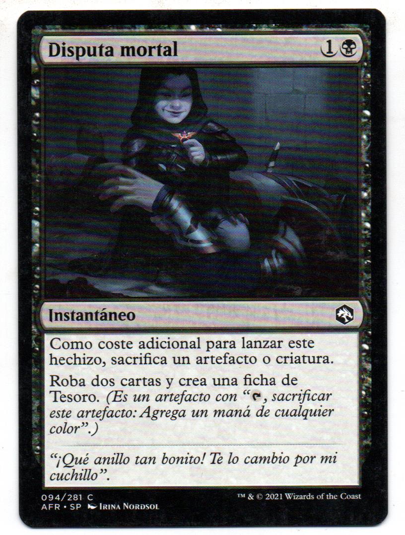 Disputa Mortal/Deadly Dispute carta mtg Comun en español